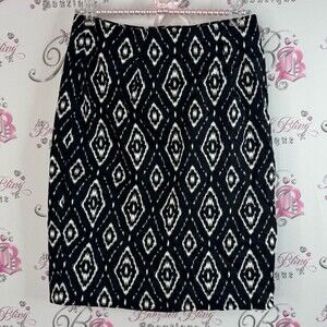 Chic by jacob skirt Aztec geometric Black and White Patterned Women's Skirt